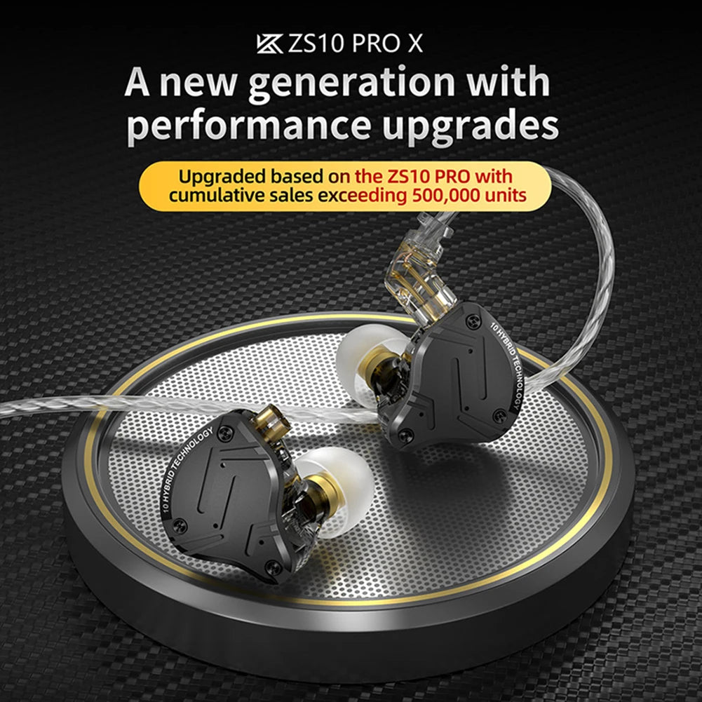 KZ ZS10 Pro X In Ear Wired Earphones Music Headphones