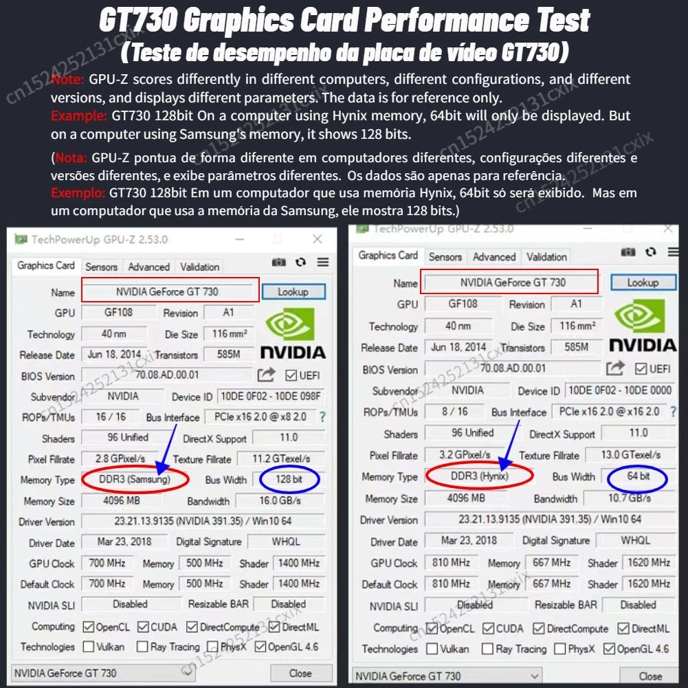 GT730 4GB DDR3 128Bit/64Bit Graphics Card