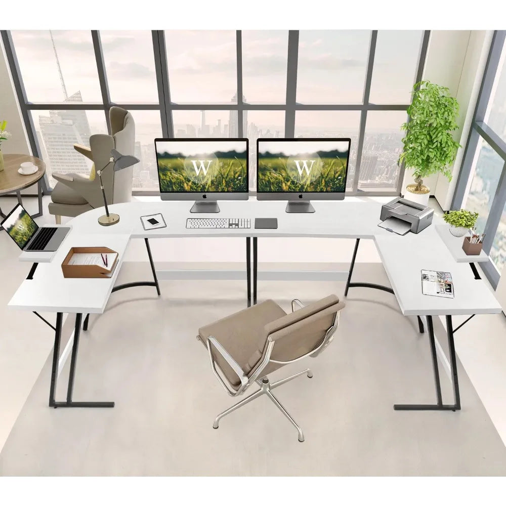 Computer Desk Table Values Home Office Writing Desk Modern L-Shape