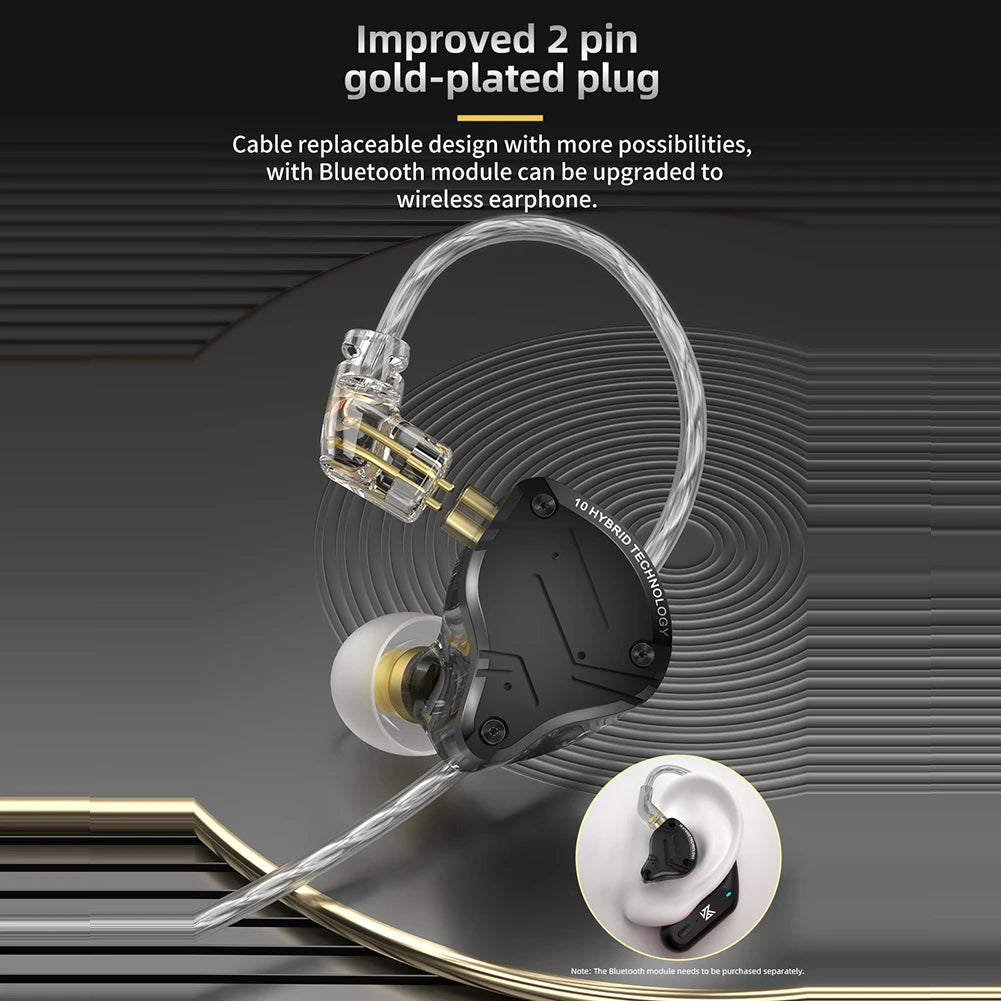 KZ ZS10 Pro X In Ear Wired Earphones Music Headphones