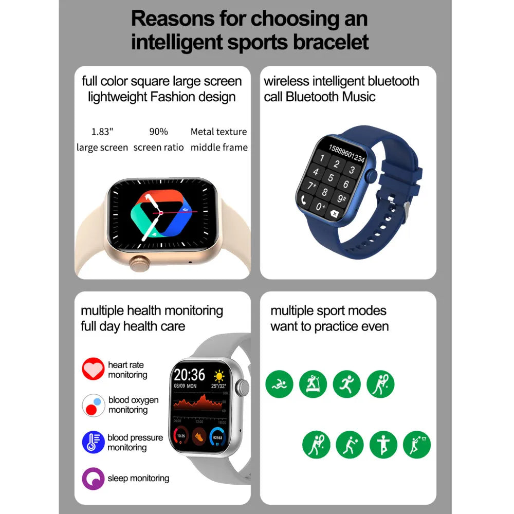 Xiaomi Women Bluetooth Call Smart Watch Men