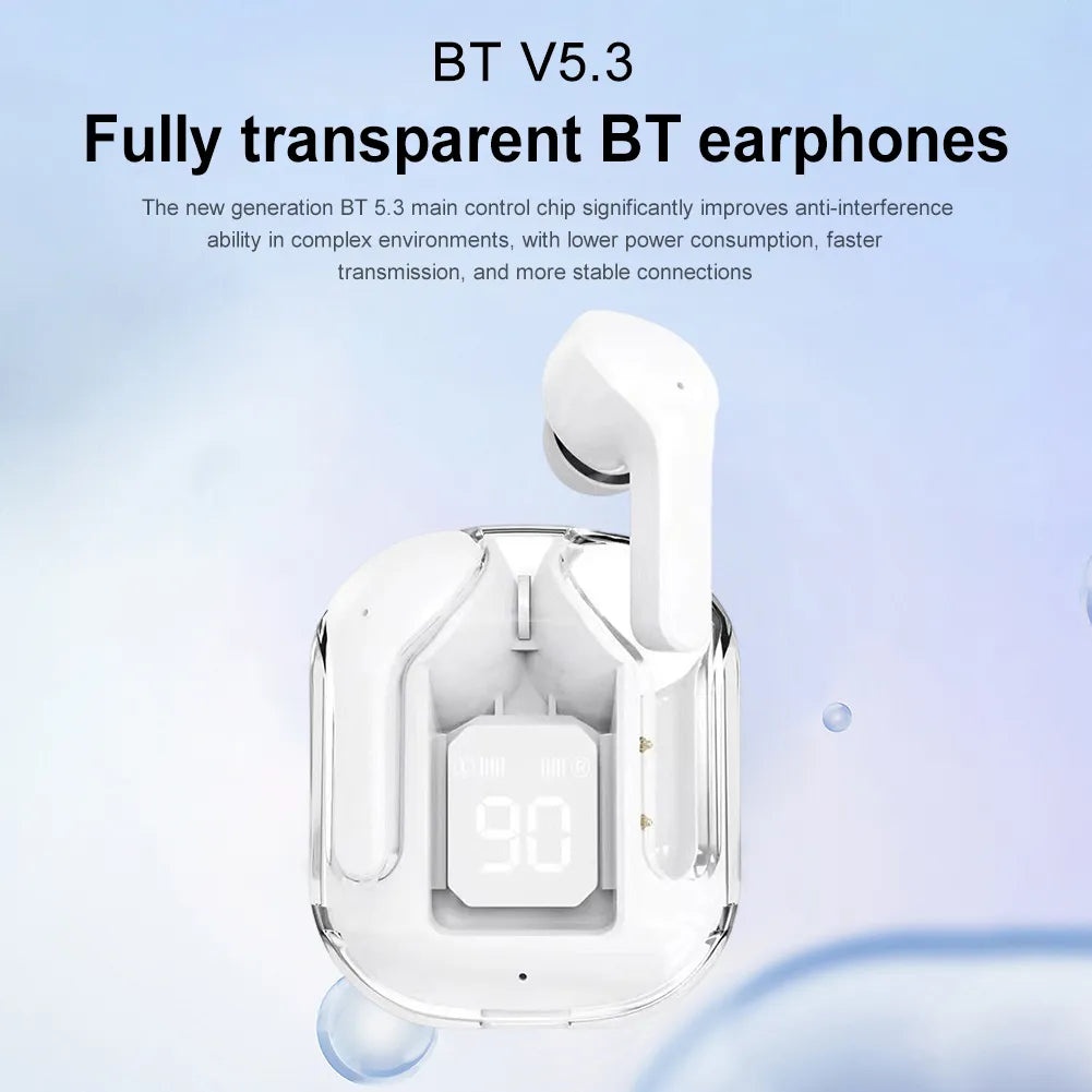 Wireless Headphones Transparent Earphones